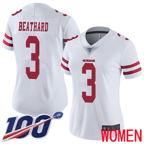 San Francisco 49ers Limited White Women C. J. Beathard Road NFL Jersey 3 100th Season Vapor Untouchable